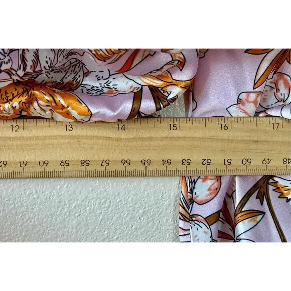 Hello Molly Don't Stop Me Mid-Riff Cut Out Puffy Sleeve Midi Dress Size 6 - Picture 14 of 14